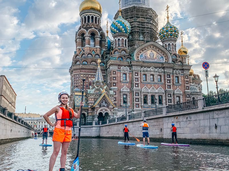 По каналам и Большой Неве на sup-борде - экскурсия в Санкт-Петербурге
